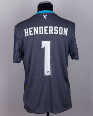 Dean Henderson grey No.1 Crystal Palace v. AEK Larnaca match worn shirt
