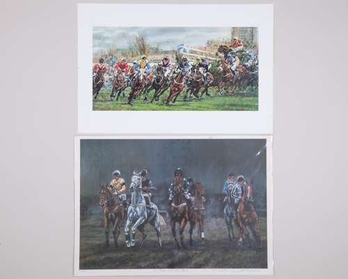 Four horse racing prints by David Dent (British, b.1959) and Adrian Dent (British, b.1966)