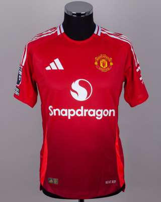 Christian Eriksen red No.14 Manchester United short-sleeved shirt, 2024-25