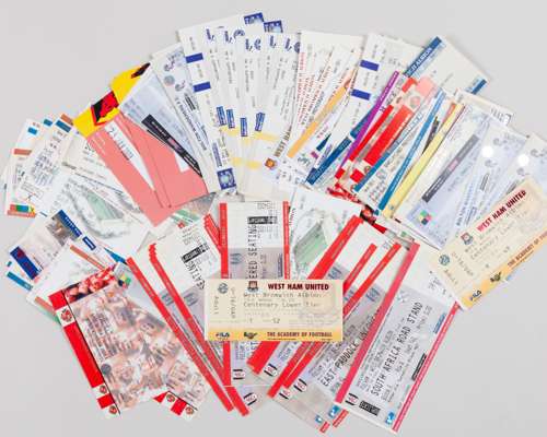 Collection of West Bromwich Albion tactical documents, tickets and other material