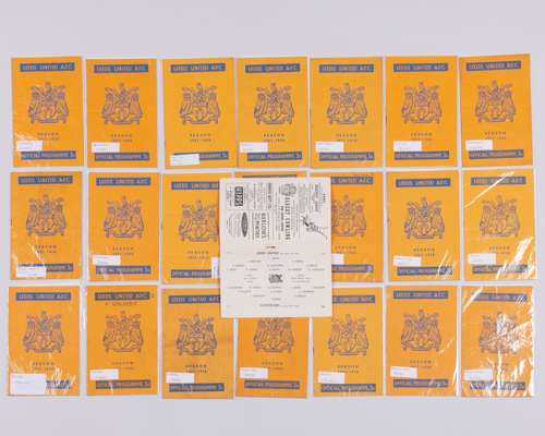 Complete run of Leeds United home match programmes, 1957-58
