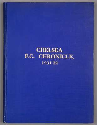 Bound volume of Chelsea home programmes season 1931-32,
 comprising first team (Football League Div 1) and reserves (London Football Combination), plu