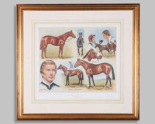 Two Peter Deighan (Irish, b.1941) limited edition prints featuring the jockey Lester Piggott