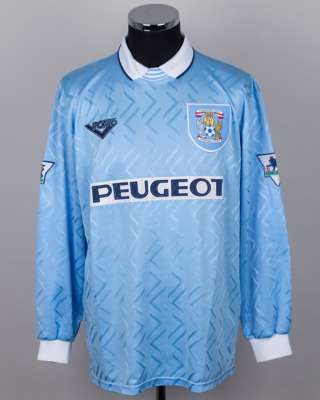 Sean Flynn blue No.7 Coventry City long-sleeved shirt, 1994-96