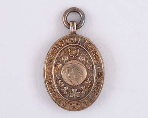 Jack Rowley silver-glit Football Inter-League medal, 1948