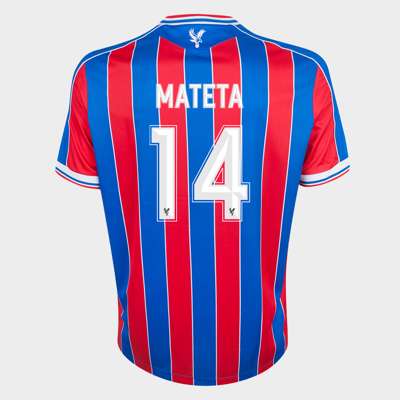 Jean-Pililppe Mateta red and blue No.14 Crystal Palace v. Dynamo Kyiv match worn shirt