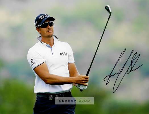 Collection of ten signed photographs of current golfers,
 including Tommy Fleetwood (UK) 2018 Ryder Cup Winners; Dustin Johnson (USA) 2016 US Open Cha