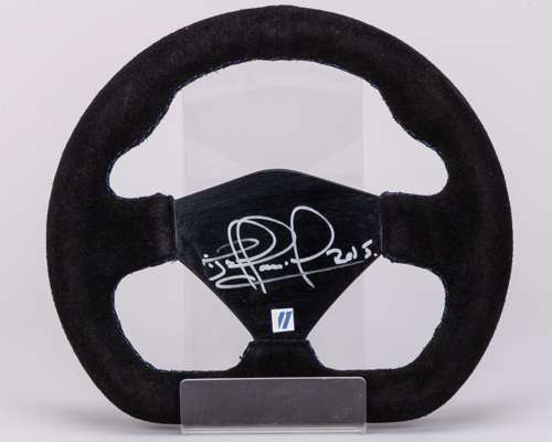 Nigel Mansell Signed Williams Replica Steering Wheel Display