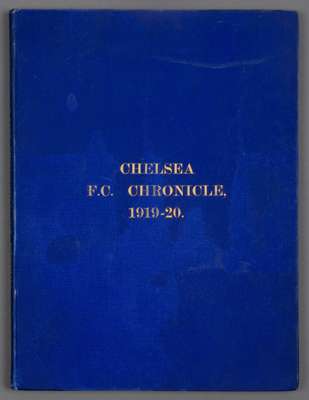 Bound volume of Chelsea home programmes season 1919-20,
 THE VOLUME INCLUDING THE 1920 F.A. CUP S/F BRISTOL CITY v HUDDERSFIELD TOWN, comprising first