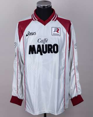Lorenzo Stovini off-white and maroon No.21 Reggina long-sleeved shirt, 2000-01