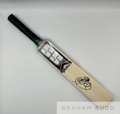 Sri Lanka: Kumar Sangakkara signed collection, Sri Lanka’s Greatest ever ODI and Test match cricketer,
 signed “SS Ton” mini bat, same brand as he use