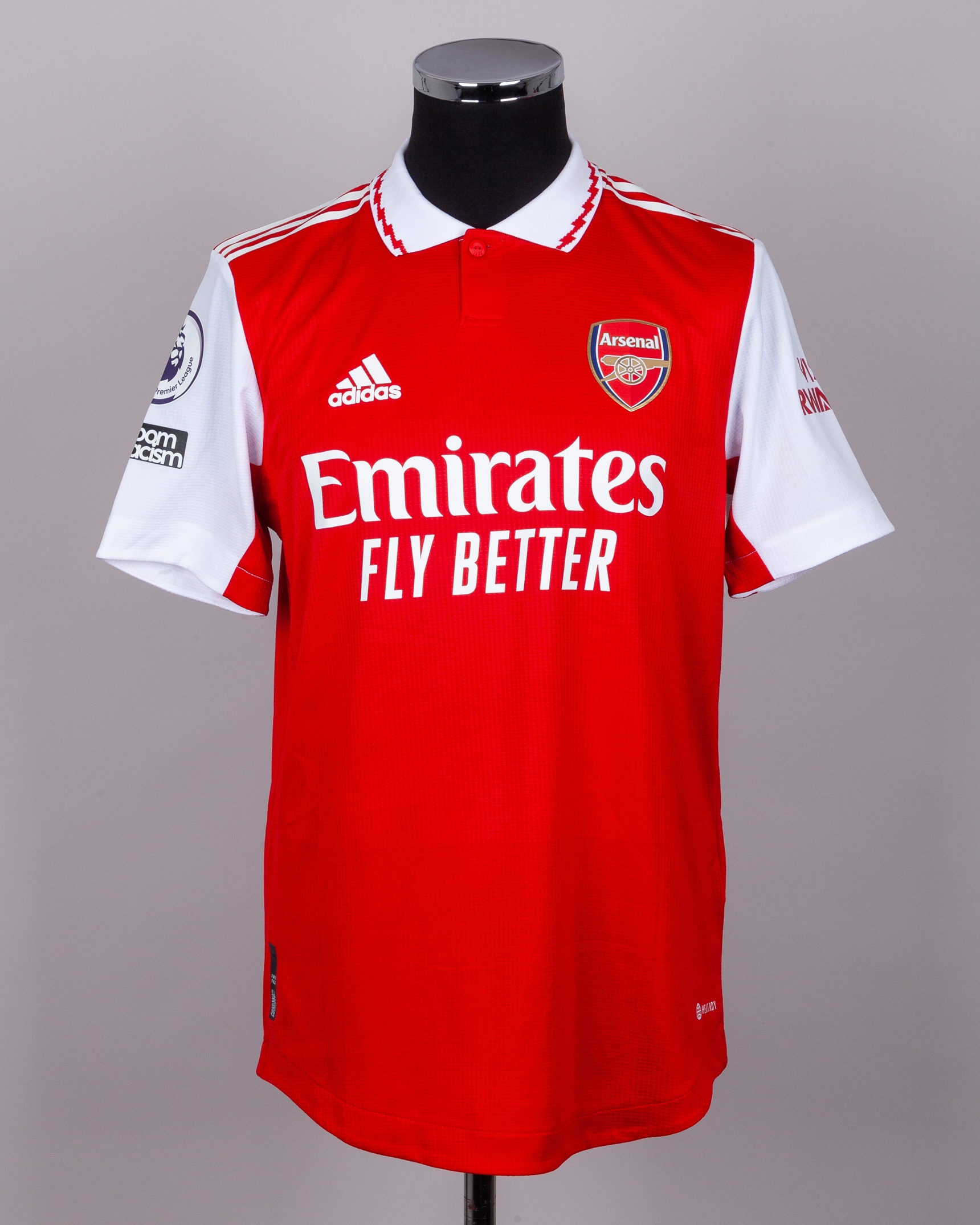 Flash X Reverse Flash Team Up Bukayo Saka red Arsenal No.7 match worn short-sleeved shirt, 2022-23 ...