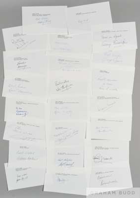 Fine collection of signatures of Alf Ramsey and the 22-man England 1966 World Cup squad