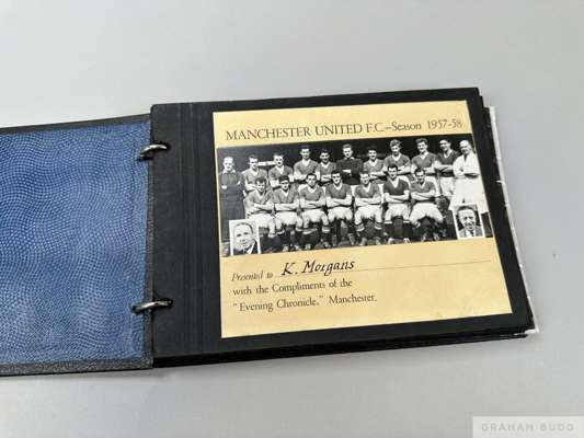 Official Manchester United 1958 F.A. Cup Final photograph album presented to United's Welsh outside-right Kenny Morgans, 
 hand inscribed presentation
