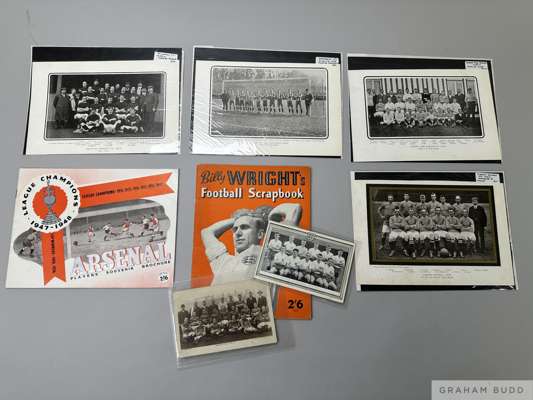 Brentford F.C. 1914-15 black and white postcard
 David Cope Ltd 1957 Christmas Card depicting England International side that defeated Wales 4-0 on 19