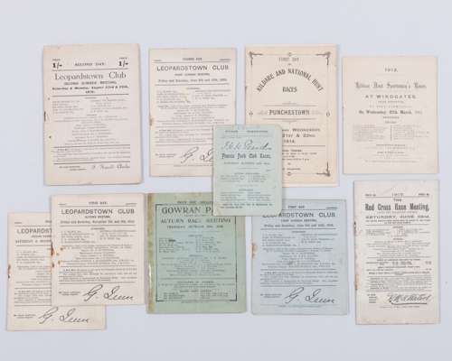 11 Irish racecards dating between 1912 and 1919
