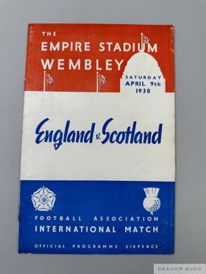England v. Scotland International match programme, 9th April 1938
  rusty staple