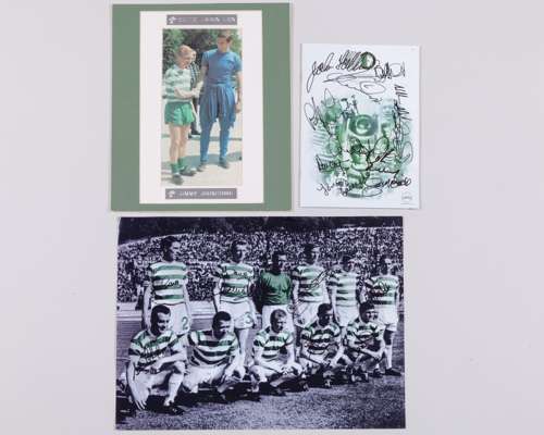 Selection of autographs relating to the 1967 Celtic Lisbon Lions