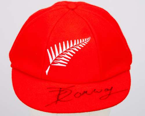 Devon Conway red New Zealand Red For Ruth match worn signed cap
