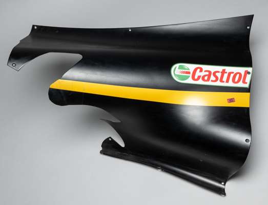 Race used Renault F1 Team 2017 RS17 right-hand gearbox closing panel,

 This piece was either from Jolyon Palmer or Nico Hulkenberg and was purchased 