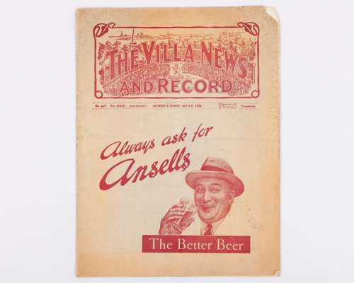 Aston Villa Reserves v. Sheffield Wednesday Reserves, 5th May 1924