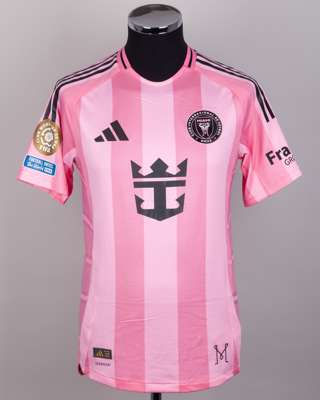 Lionel Messi pink and black No.10 Inter Miami short-sleeved shirt