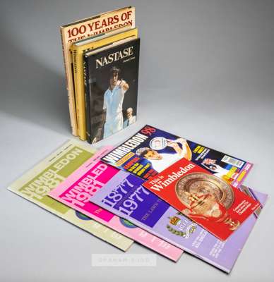 Collection of Wimbledon lawn tennis programmes and books, 
 programmes comprising Monday 20th June to Saturday 2nd July 1977 and final day programmes;