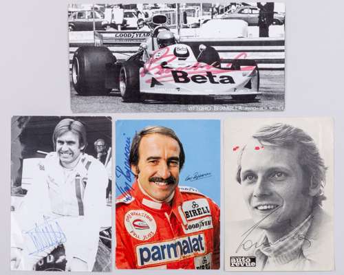 Collection of Autographed Pictures of Formula 1 Drivers