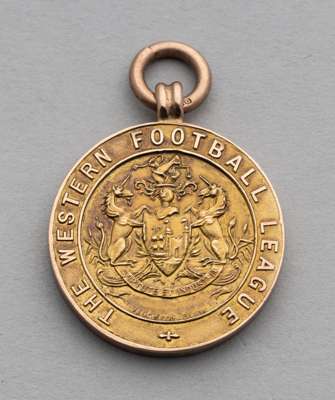 9ct gold Western Football League Division 1 winners medal awarded to F Falconer of Bristol Rovers FC in season 1928-29,
 fully inscribed with match de
