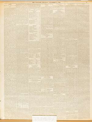 England v Australia 1880, Original ‘The Standard’ newspaper dated Thursday 8th September 1880, 
 size 26 by 20in. bearing a half page full report of t