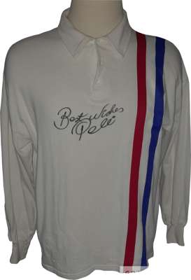 Pele Escape To Victory signed shirt with Best Wishes added, as worn in the 1982 film starring Michael Caine, Sylvester Stallone, Bobby Moore and many 