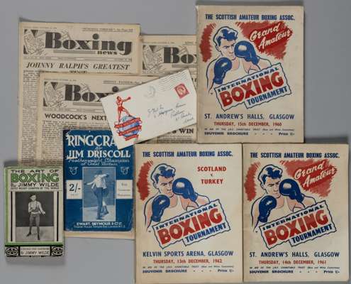 A Christie's Paloger Collection Of Muhammad Ali Memorabilia catalogue, 1997, 
 hardback with dustjacket with price list, Pictorial History of Boxing, 