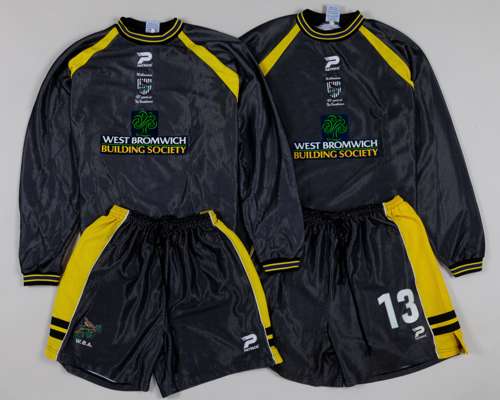 Chris Adamson grey and yellow No.30 West Bromwich Albion goalkeeper shirt