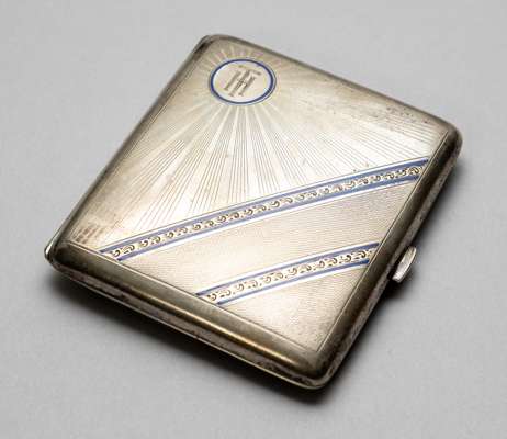 A Christmas present presented to the English football manager Terence Hanney by V.f.B Stuttgart in 1924,
 in the form of a white metal and blue enamel