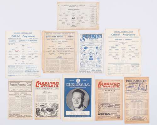 Ten Arsenal away match programmes, 1940s