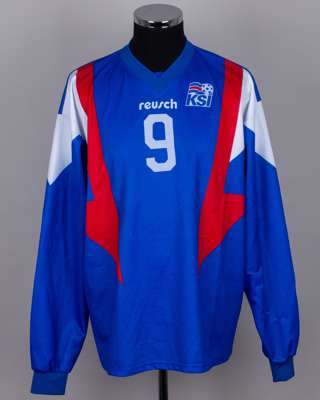 Blue, red and white No. Iceland long-sleeved shirt, 2000
