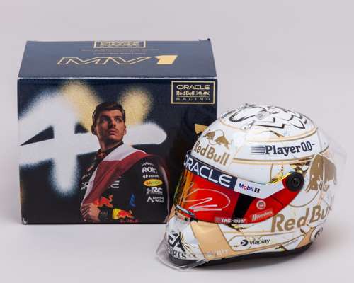 Max Verstappen 2024 Red Bull Racing Signed Special Design Edition 1:2 Scale Schuberth Helmet