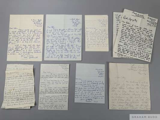 A collection of fan letters and correspondence written to Colin Grainger, 
 mainly from his time at Sunderland AFC