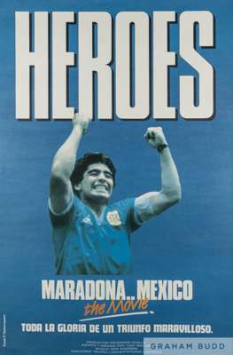 Official cinema poster of the 1986 World Cup World Cup featuring Maradona