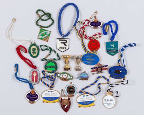 Group of racecourses members' badges