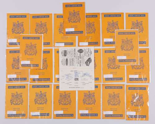 Complete run of Leeds United home match programmes, 1956-57