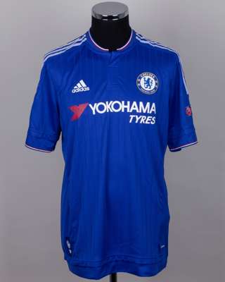 Branislav Ivanovic blue No.2 Chelsea v. Maccabi Tel Aviv autographed shirt, 2015