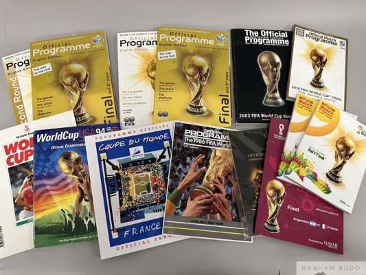 A run of World Cup Final programmes from 1986 to 2022
 including some duplicates (15)