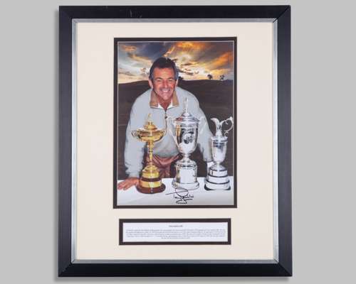 Tony Jacklin autographed colour photograph display