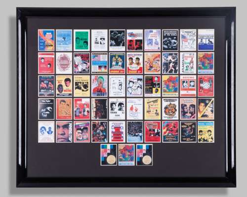 Muhammad Ali fight night programme covers Sporting Profiles The Greatest cards display