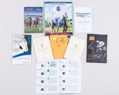 A good collection of nine autographed racecards signed by the winning jockeys/trainers
