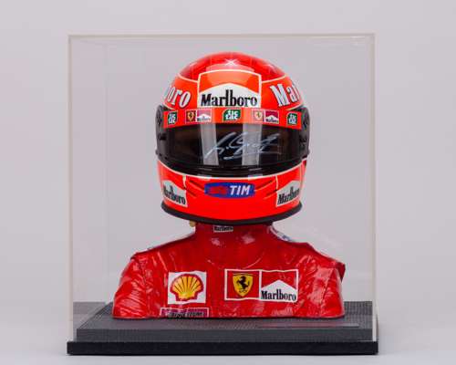 Michael Schumacher 2000 Ferrari Signed 1:2 Scale Helmet Display
