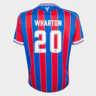 Adam Wharton red and blue No.20 Crystal Palace v. Dynamo Kyiv match worn shirt