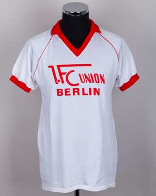 White and red No.13 Union Berlin short-sleeved shirt, c.1988