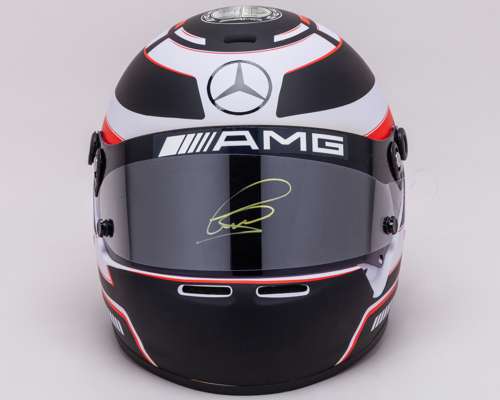 Lewis Hamilton Signed AMG-Mercedes 1:1 Arai Promotional Helmet